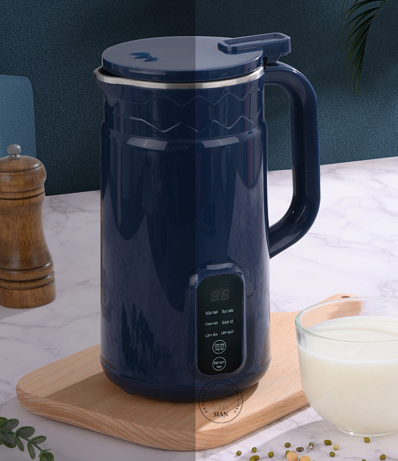 Máy làm sữa hạt mini 800ml đủ cho 1-3 người, máy nấu sữa hạt đậu nành, nấu cháo cho bé, máy xay sinh tố đa năng - Hàng nhập khẩu.