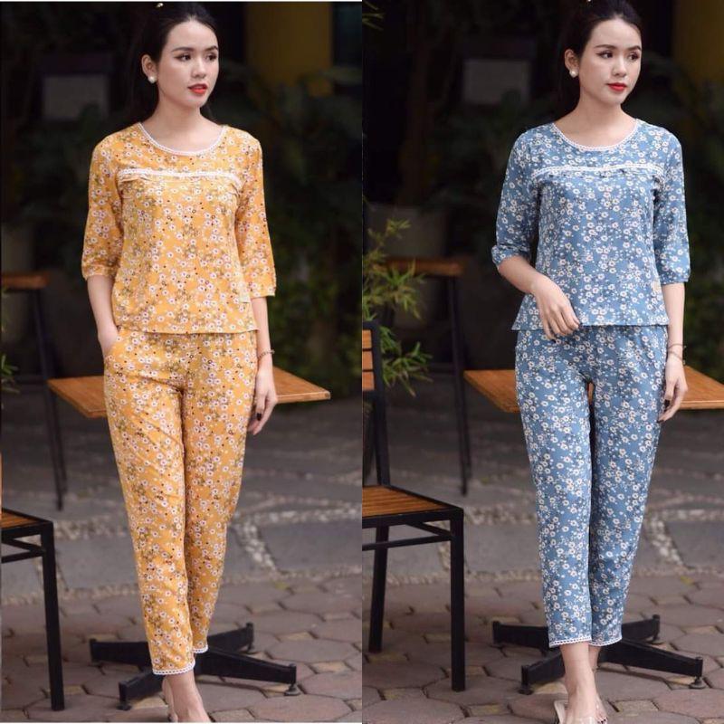 Quần áo mặc nhà ren ngang xinh