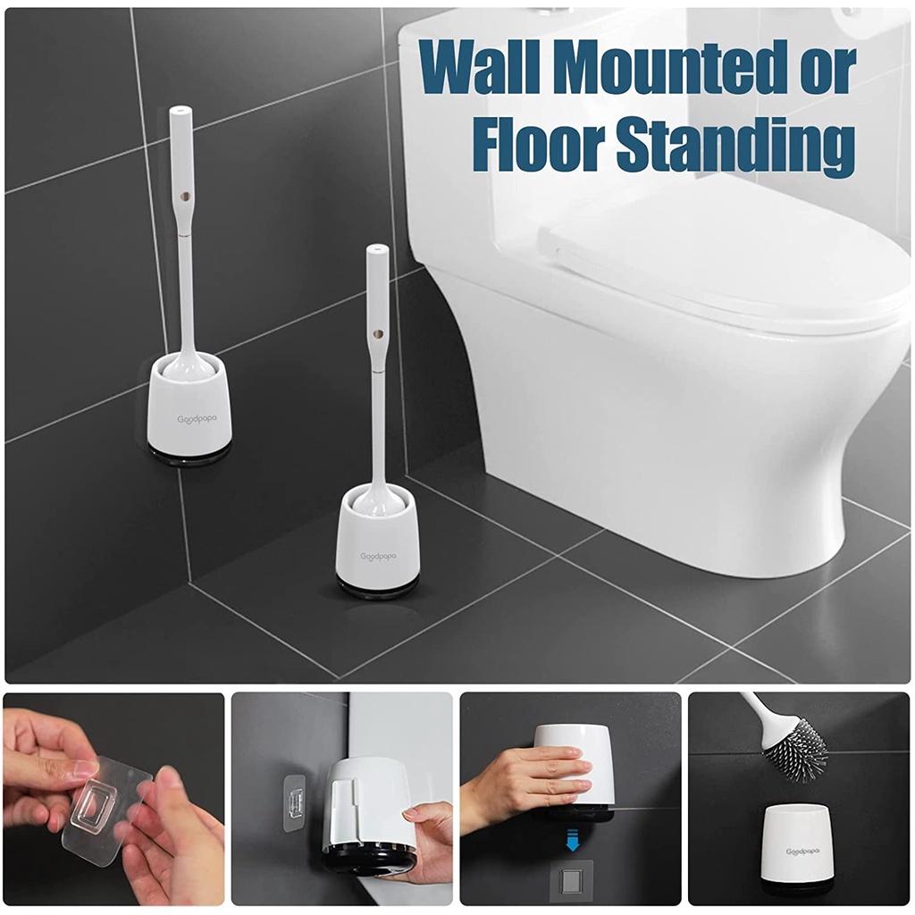 Bàn Chải Chà Toilet Xiaomi Youpin Goodpapa Bằng Silicon Với 2 Đầu Bàn Chải Tiện Dụng