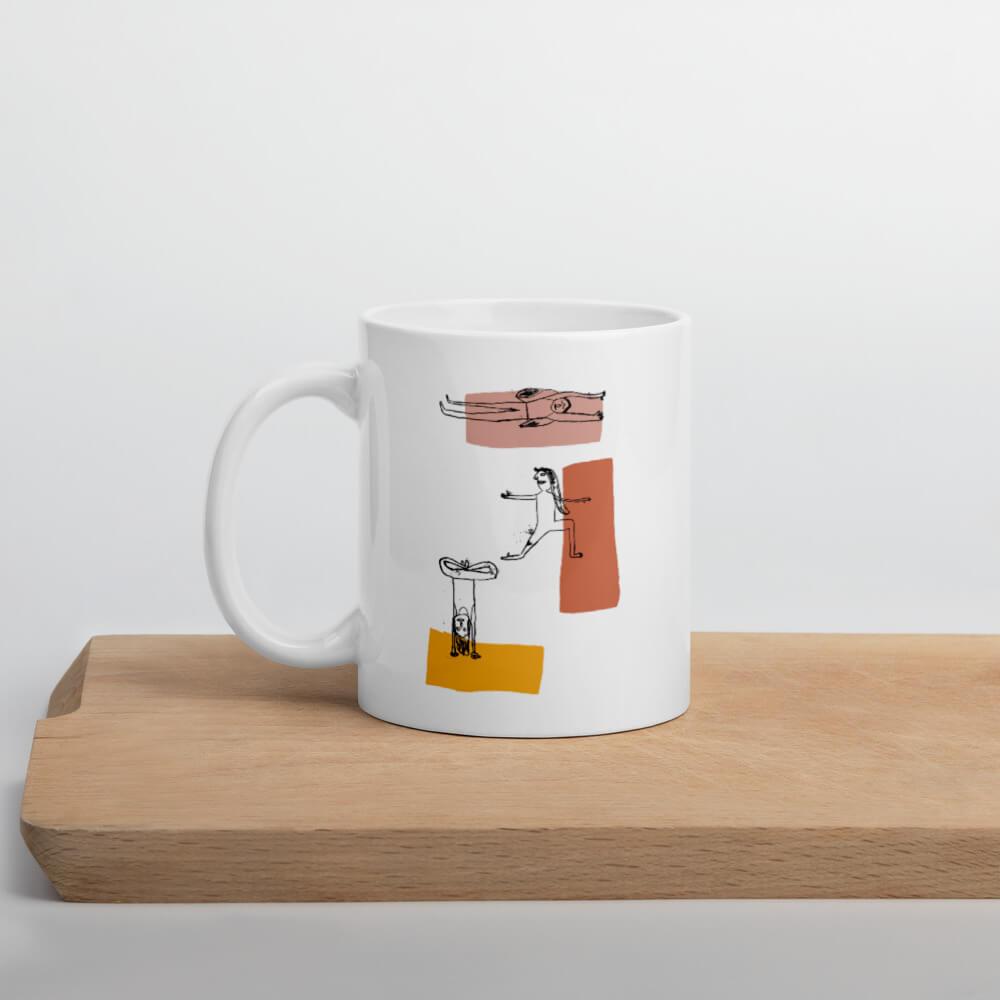 Cốc sứ hình vẽ tập Yoga độc đáo