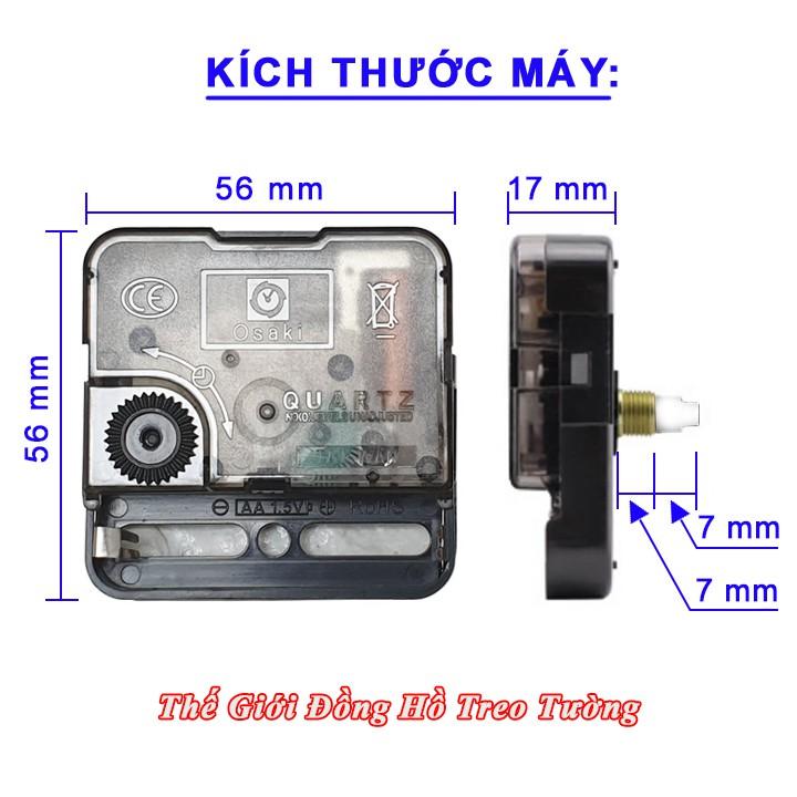 Máy Đồng Hồ Kim Nhảy OSAKI – Bộ Kim Đao thân Kim màu Đen có phủ DẠ QUANG màu XANH – Tặng Pin Maxell – Bảo Hành 1 Năm