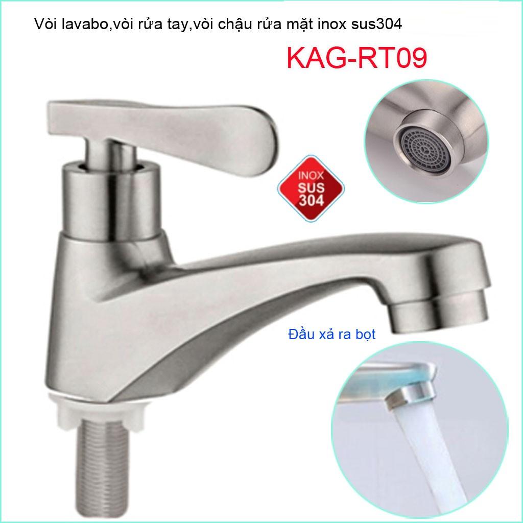 Vòi lavabo lạnh Inox 304 KAG-RT09