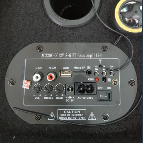 Loa CROWN 6: Dáng ống tròn, Có Bluetooth, Bass 16, Nguồn điện 220v và 12v