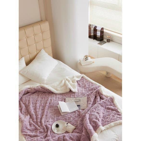 Chăn lông 1 mặt TUYẾT NHUNG 1 mặt LÔNG CỪU siêu ĐẸP siêu MỀM MỊN size TO 2m2x2m3