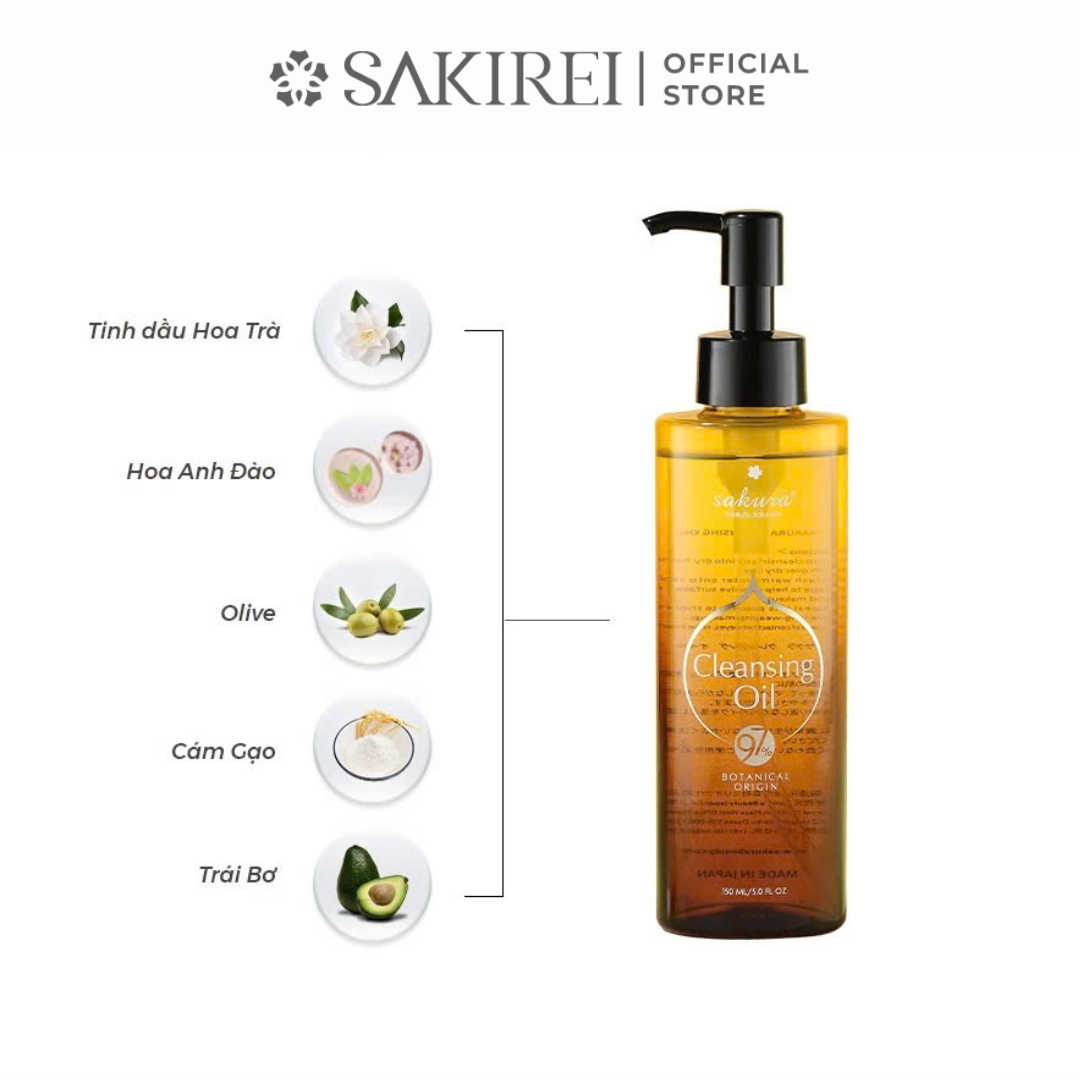[Quà tặng] Dầu tẩy trang Sakura Cleansing Oil 150ml