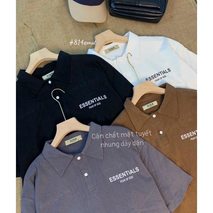 Áo polo chữ Essen - 3158 tuyết nhung
