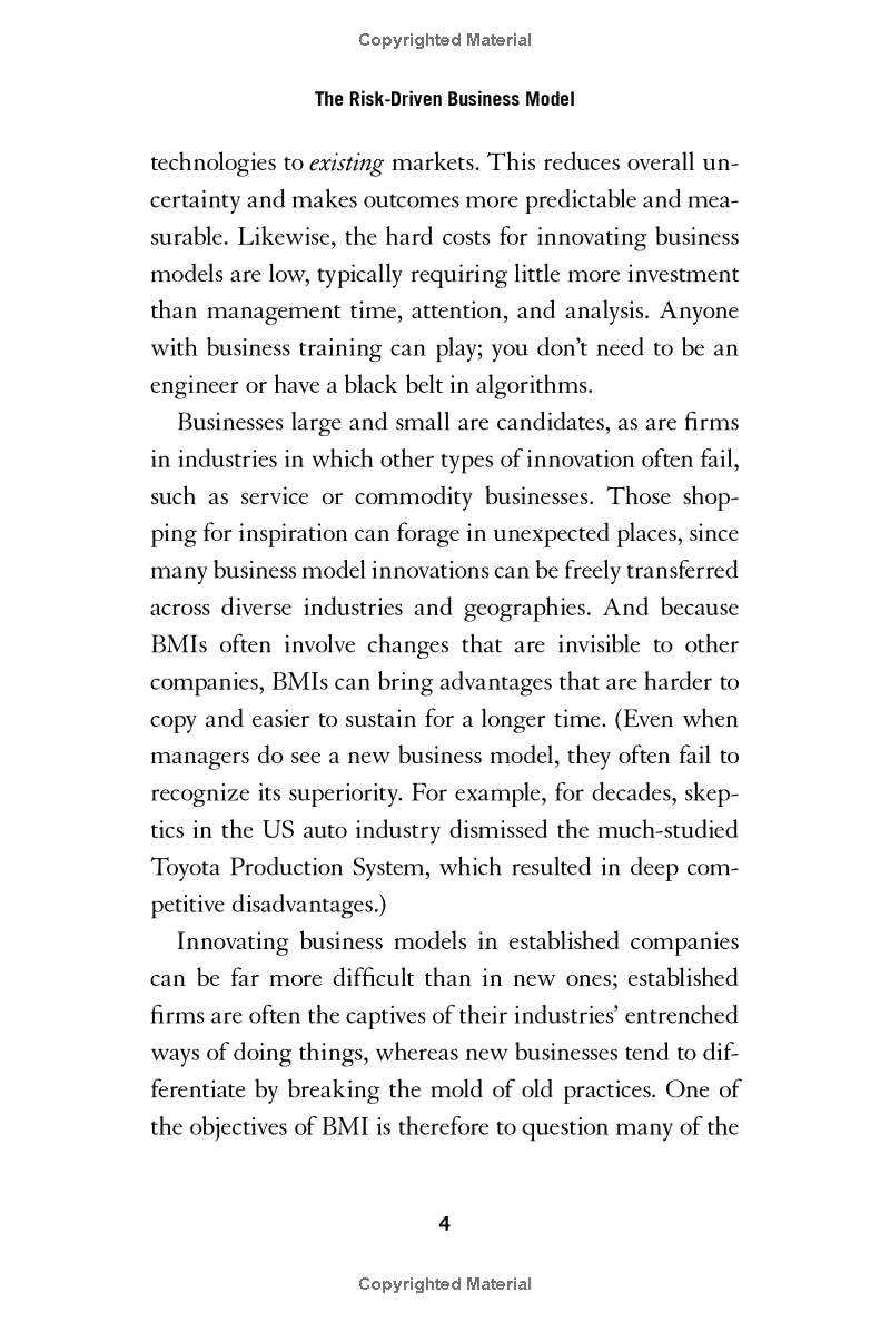 The Risk-Driven Business Model