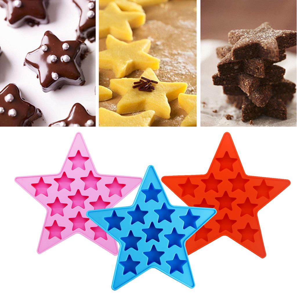 Star Heart Silicone Mould Mold Chocolate Candy Gummy Maker Ice Jelly Tray