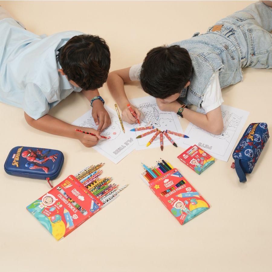 Bộ Hộp 16 Bút Màu Sáp + Hộp 16 Bút Màu Chì Colorful - Clever Hippo CB161601