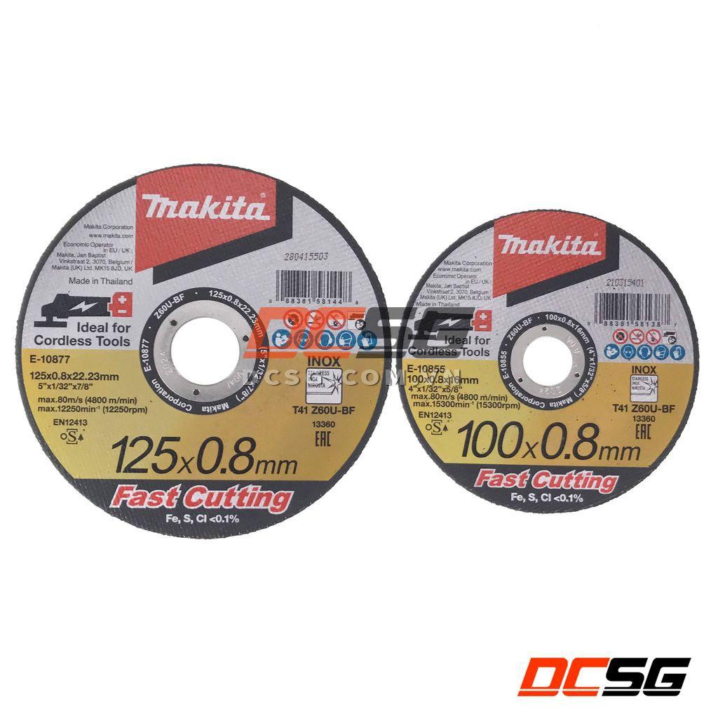 Đá cắt mỏng 100-125mm x 0.8mm Fast Cutting Makita | DCSG