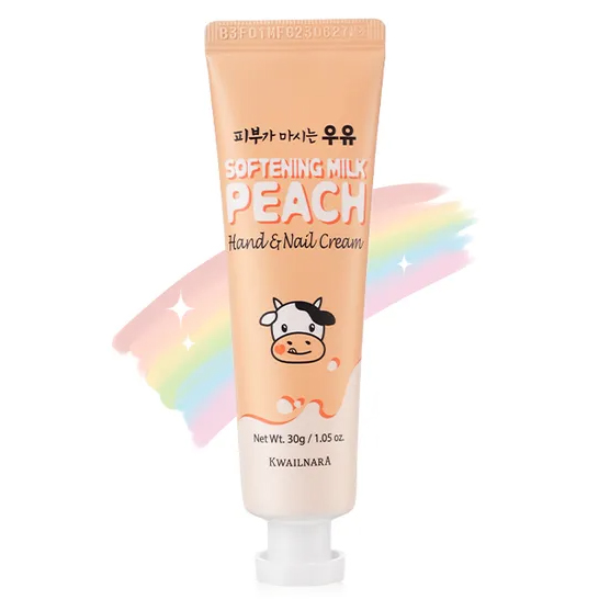 Kem dưỡng da tay và móng KWAILNARA Hàn Quốc cấp ẩm, dưỡng mềm da 30gr - Đào, Mật ong, Hyaluronic