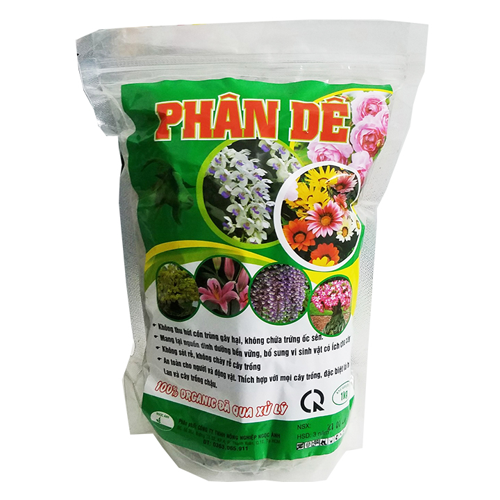 Phân dê túi lưới đã qua xử lý dùng trồng hoa lan, cây kiểng giúp cải tạo đất tơi xốp, thoáng khí, điều hòa độ ẩm, kích thích ra rễ, hạt nảy mầm nhanh - túi 20 dây