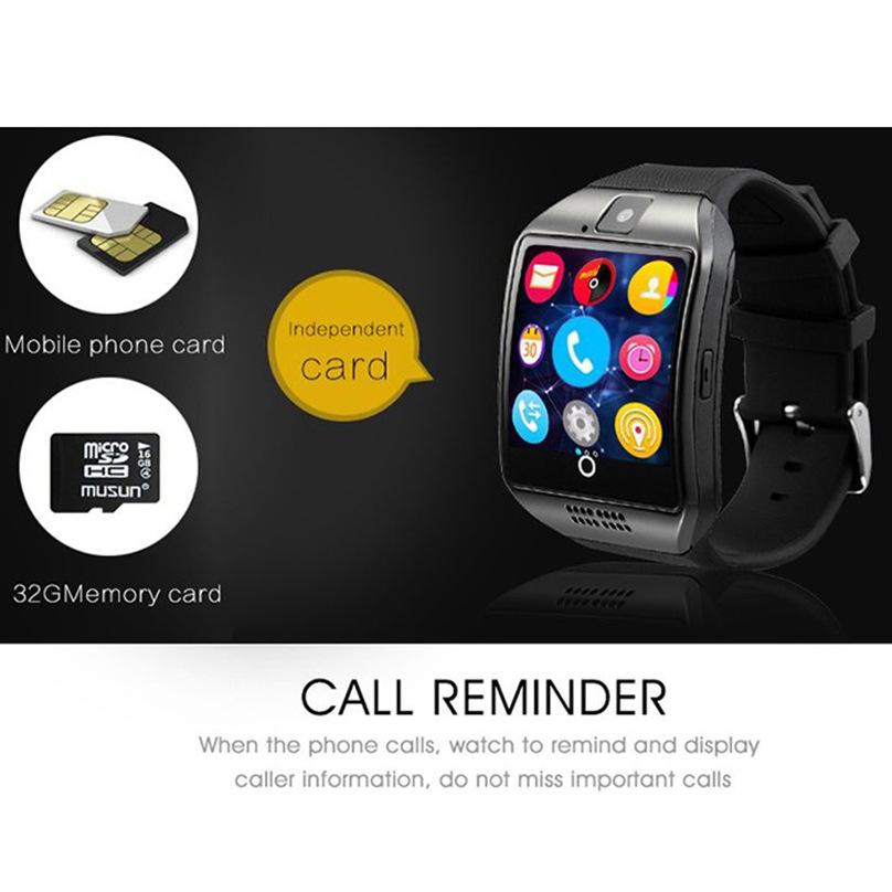 Đồng hồ thông minh Q18 điện thoại di động thẻ bluetooth đeo thông minh vòng cung đẹp đồng hồ thời trang bán hàng trực tiếp tại nhà máy xuyên biên giới