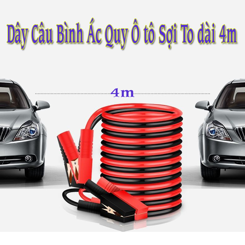 Dây Câu Bình Ác Quy Ô tô Loại Tốt Dài 4m