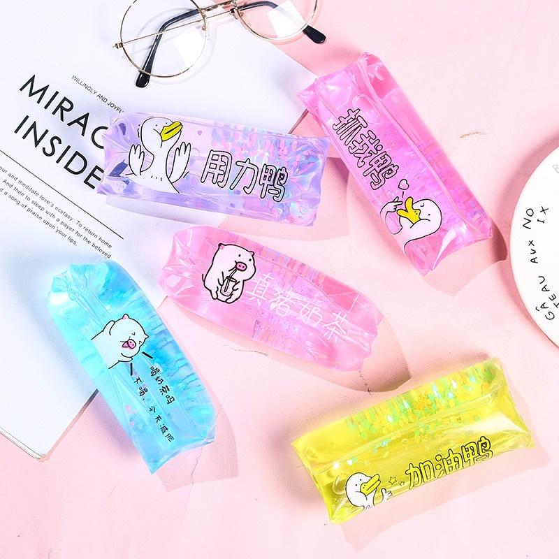 Đồ chơi TÚI TRƯỢT dải kim tuyến Squishy Gudetama trơn tuồn tuột trượt đố anh bắt được em bóp vui giải tỏa căng thẳng