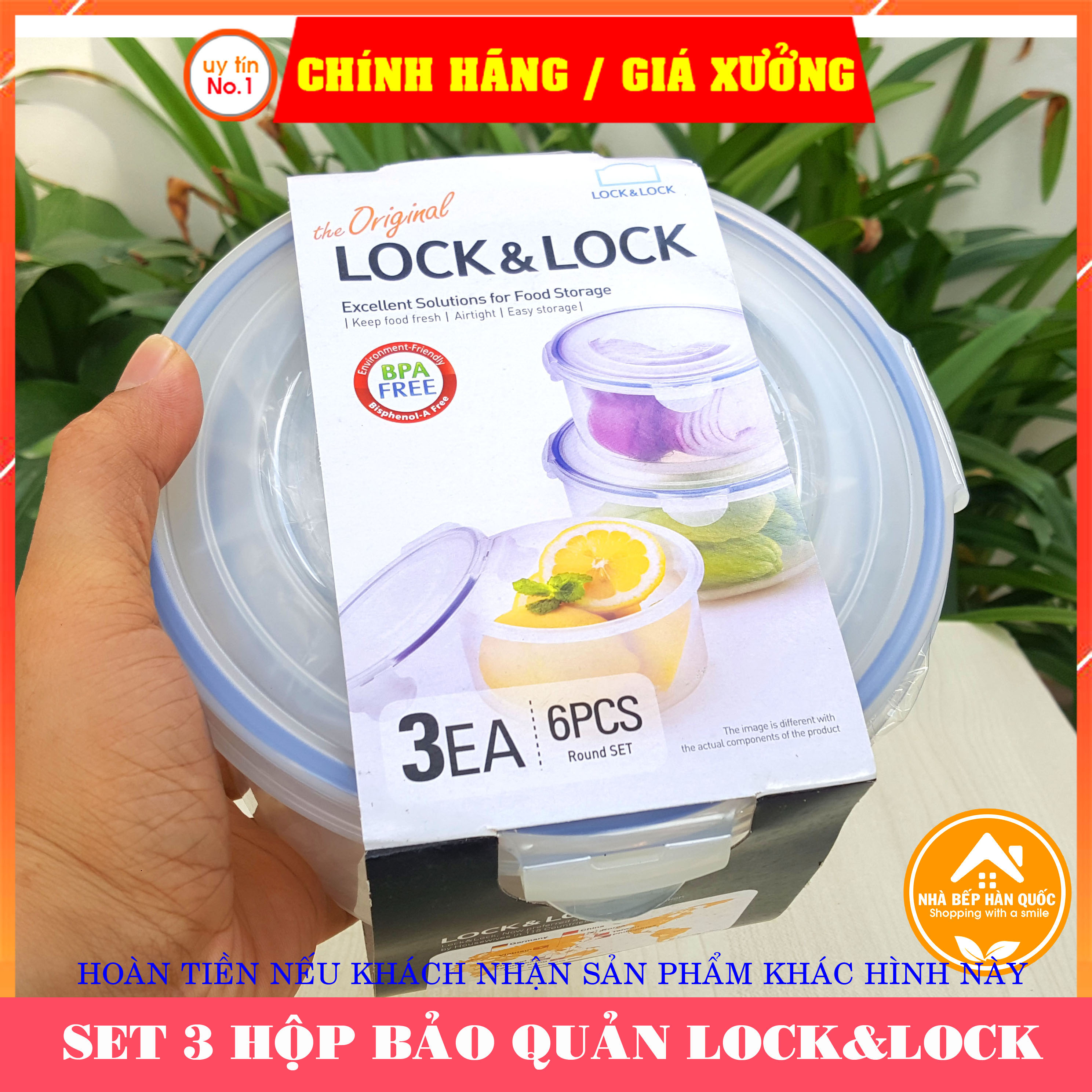 Hộp nhựa đựng thực phẩm, hộ hộp đựng thức ăn Lock&amp;Lock HSM643S3