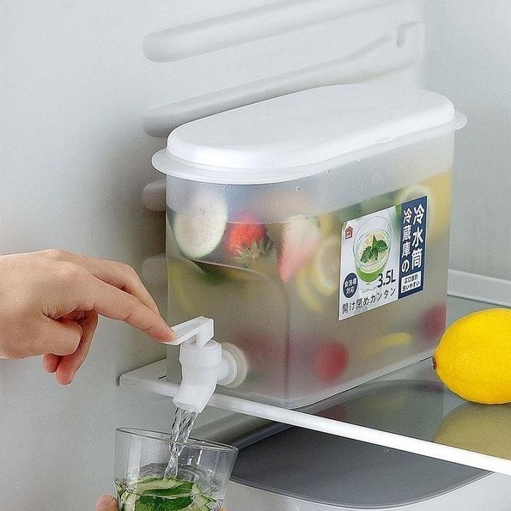 Bình Nước Tủ Lạnh 3,5 Lít Có Vòi Chuyên Để Tủ Lạnh Siêu Tiện Lợi Nhựa An Toàn Mẫu Mới Nhất - Loại Tốt