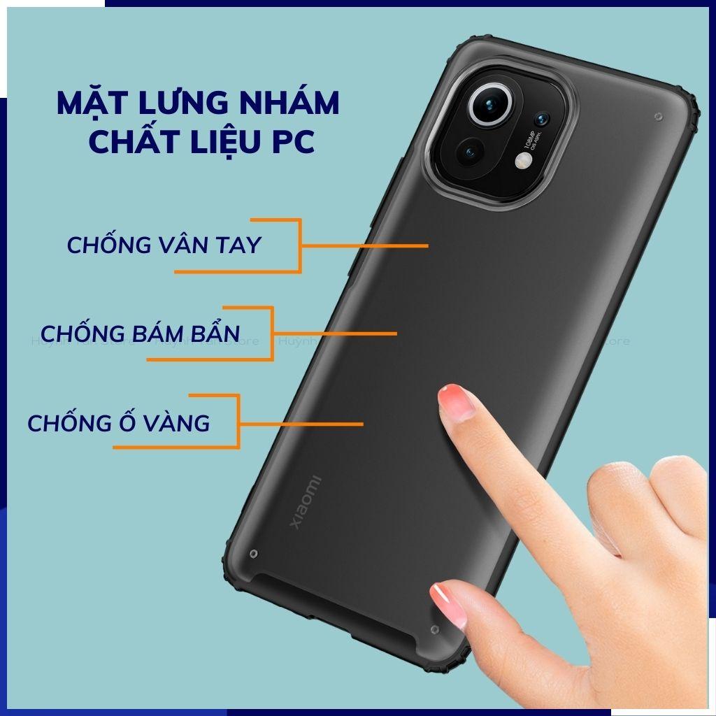 Ốp lưng xiaomi 11 chống sốc bảo vệ camera chống vân tay nhám viền màu ver 2 phụ kiện huỳnh tân store
