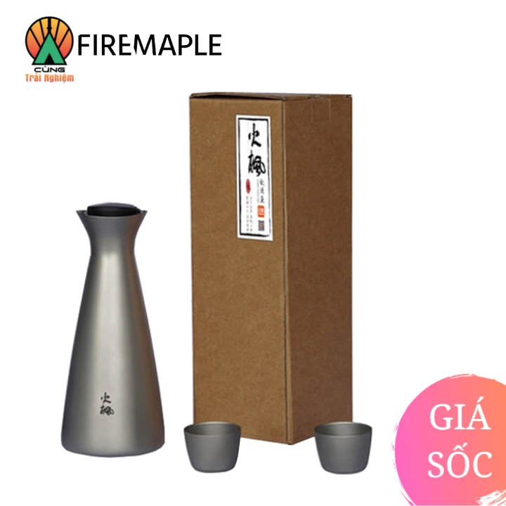 [CHÍNH HÃNG] - Bình đựng rượu kèm cốc Titanium 450ml Fire Maple 450ml FMP-BINH 2