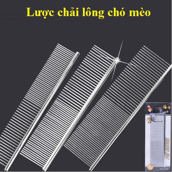 Lược inox chải lông rụng cho chó mèo