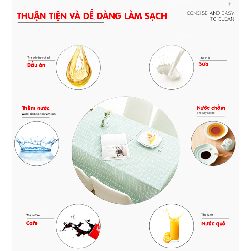 Khăn trải bàn tiệc trang trí sinh nhật cho bé MARYTEXCO 137*274 (3 màu) chống thấm cực dễ thương họa tiết ziczac