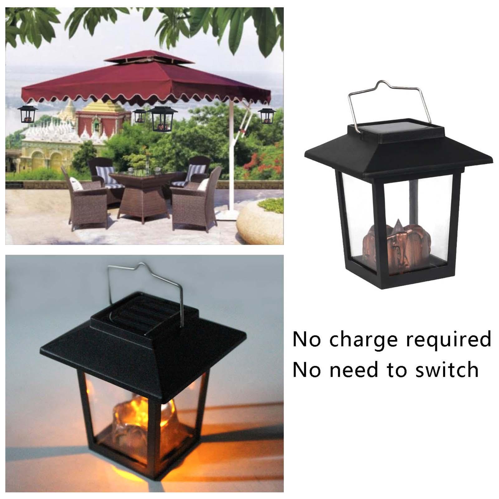 6 cái Đèn năng lượng mặt trời Treo ngoài trời Đèn lồng năng lượng mặt trời cho sân vườn