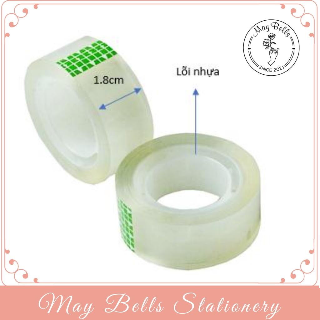 Băng keo trong 1.8cm 100yard, băng keo văn phòng