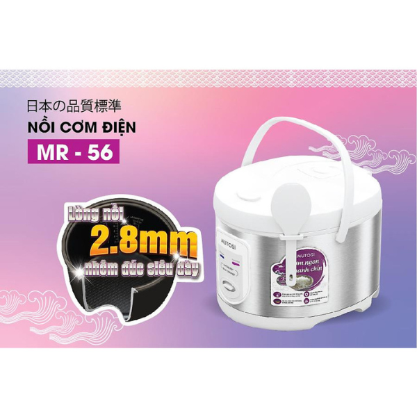 Nồi Cơm Điện Điều Khiển Cơ MUTOSI MR-56 1.8 LÍT - Hàng Chính Hãng