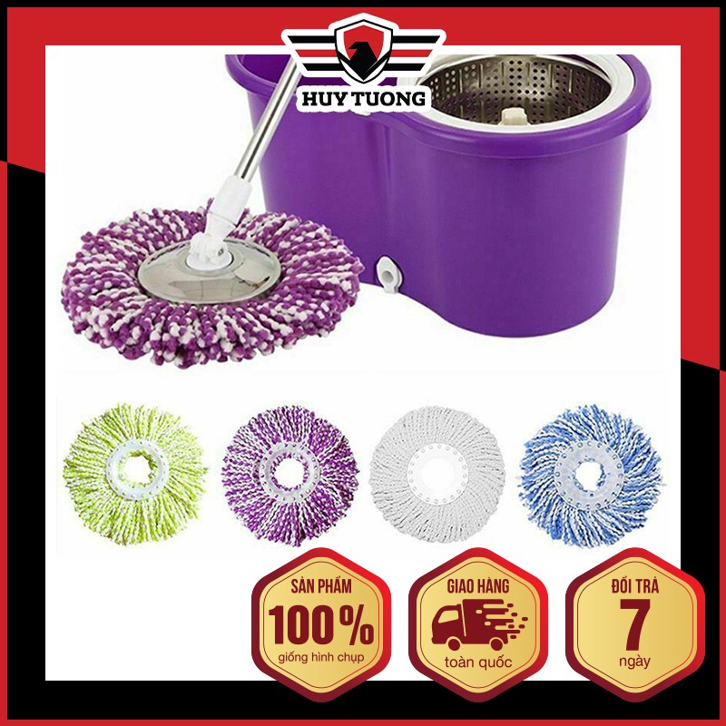 COMBO 4 đầu bông lau nhà lẻ tròn xoay 360 độ cao cấp