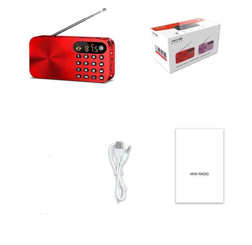 Q6 Multi-function Fm Radio 3600mah Battery Rechargeable Led Digital Display Radio