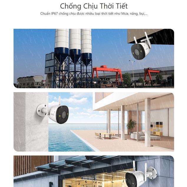 Camera ngoài trời Imou Bullet 2 ipc-f22fep độ phân giải 2MP, chống nước IP67, quay có màu ban đêm, cảnh báo chuyển động - Hàng Chính Hãng