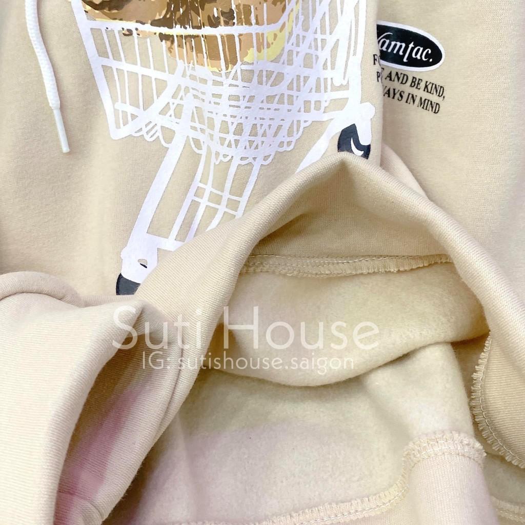 Áo Hoodie Gấu FeelGood 2 Màu Tan / Đen Unisex Nam Nữ Form Rộng Phong Cách Ulzzang - Suti House