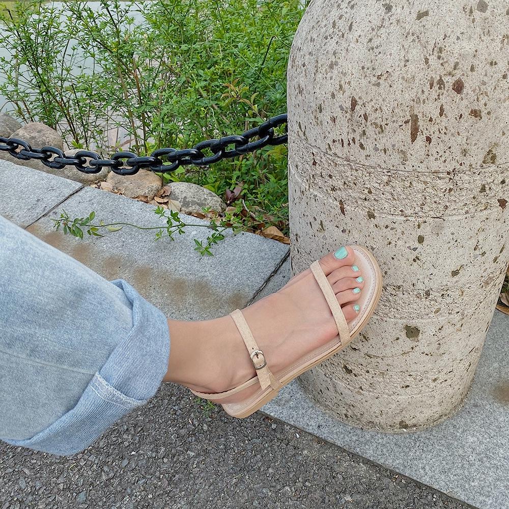 Giày sandal đế bằng hở ngón xinh xắn thời trang cho nữ