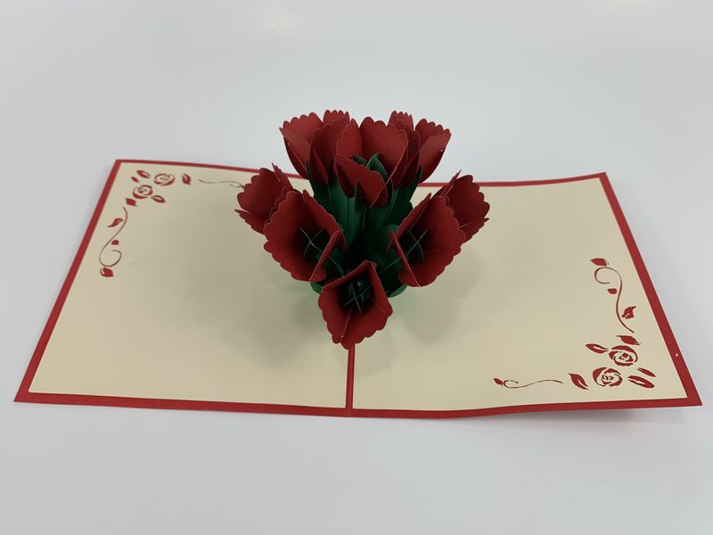 Thiệp 3D Thanh Toàn - Cây và hoa - Đóm hoa Tulip - T03