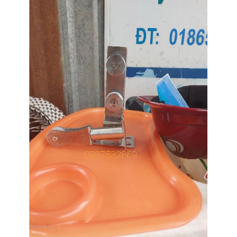 Trụ lan can cầu thang kính combo trên dưới