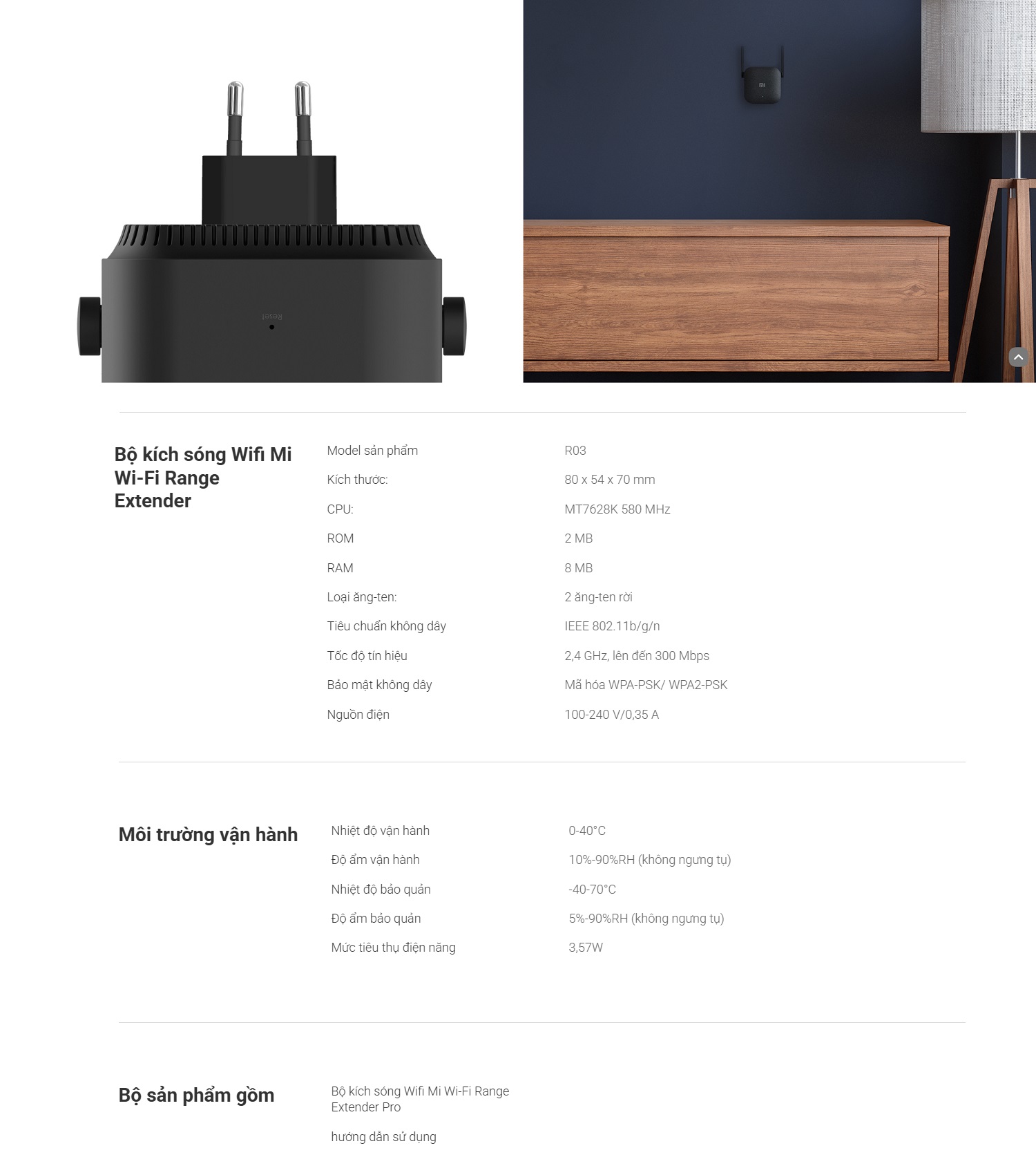 Thiết Bị Kích Sóng Wifi Xiaomi Pro - Đen - Hàng Nhập Khẩu
