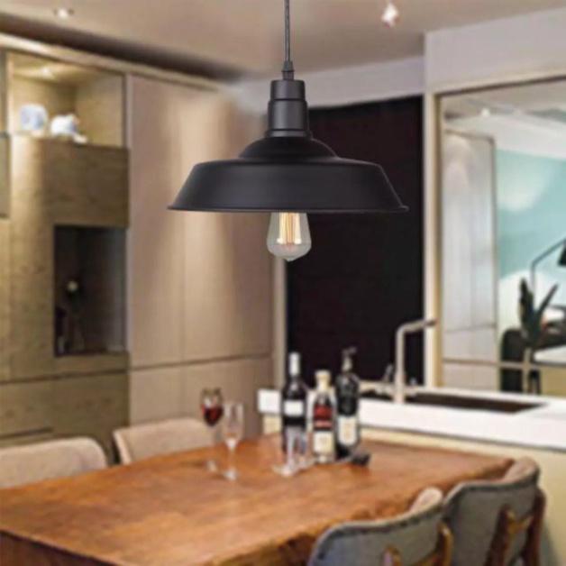 Đèn thả sắt sơn tĩnh điện đẹp chao đại phi 350 HL 6657-350