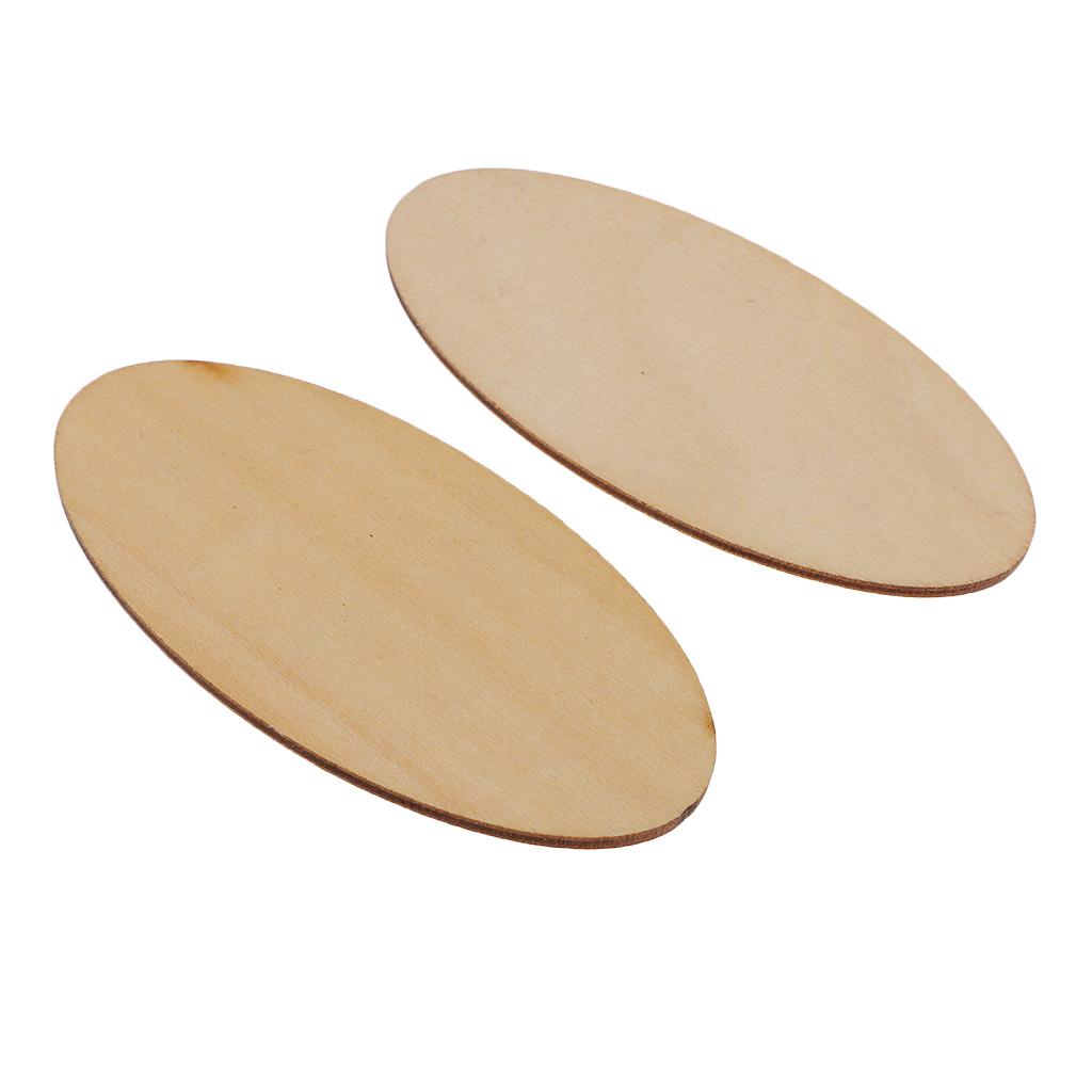 40 Pcs Gỗ Tự Nhiên Cái Chưa Hoàn Thành Bằng Gỗ Thủ Công DIY 60X30 Mm/80X40 Mm