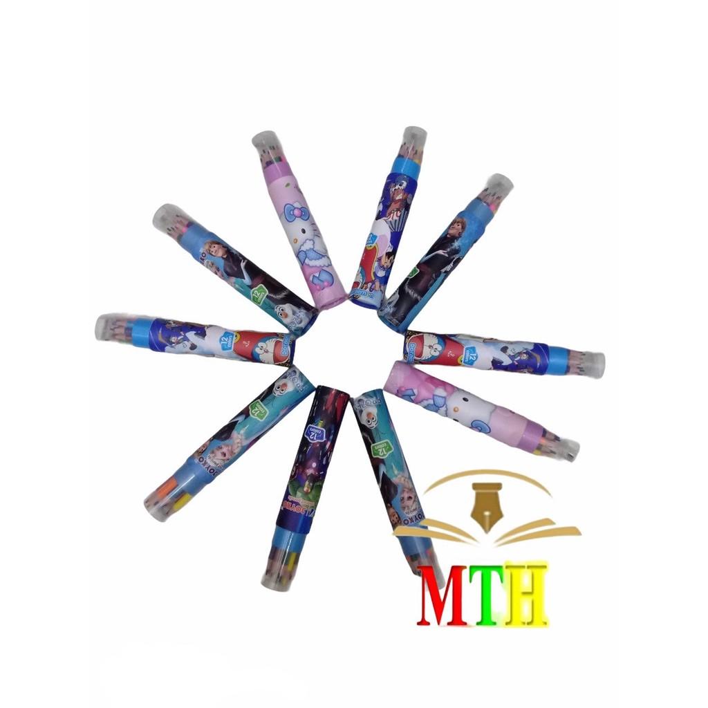 Bút chì màu hoạt hình - ống 12 màu