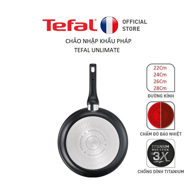 Chảo chiên Tefal Ultimate size 20, 24, 26, 28 cm - Hàng Nhâp Pháp ,Bảo Hành 2 Năm-G2680472/G2680472/G2680572/G2680622