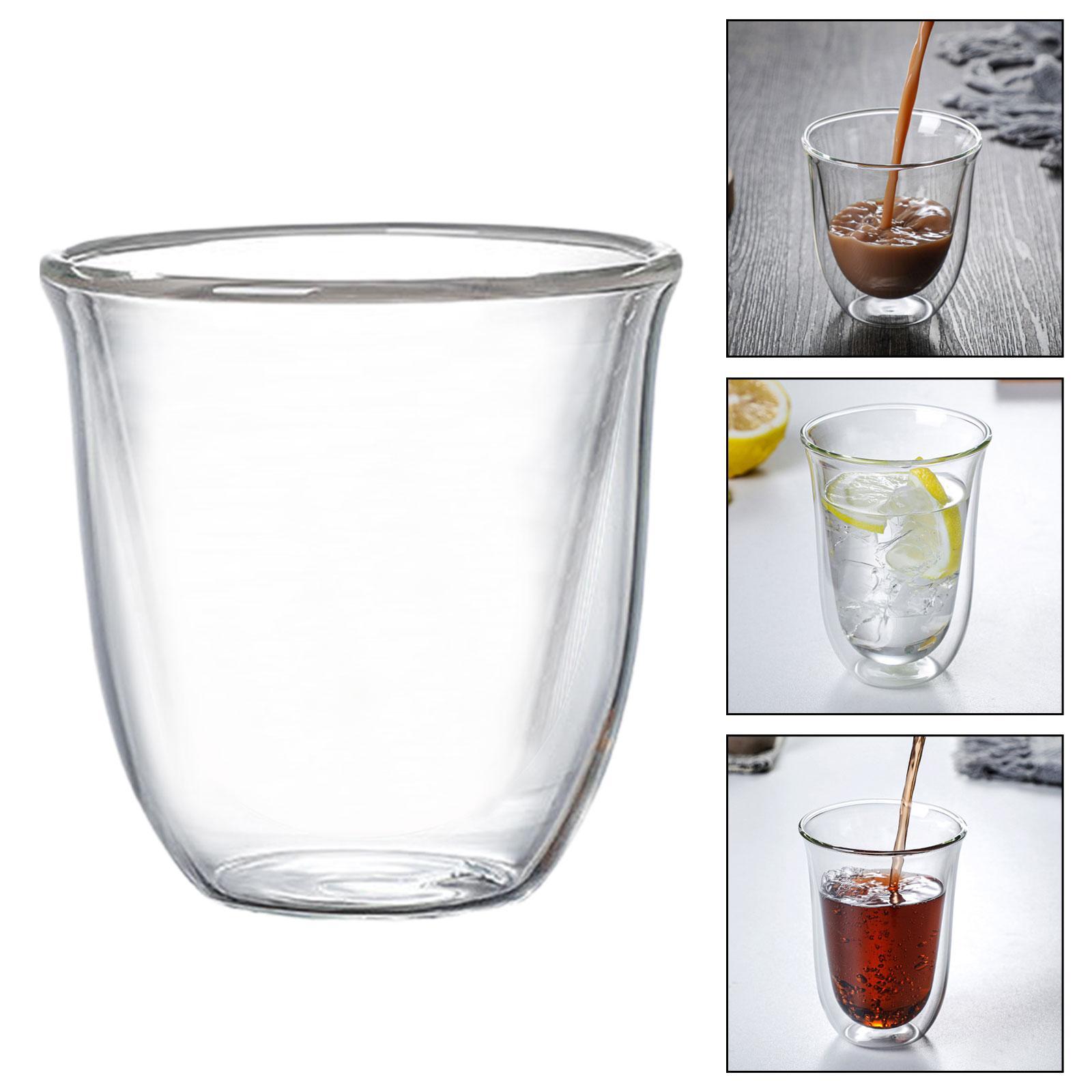 Espresso Cups Clear Glassware Glass Coffee Cups for Cappuccino Milk Beverage