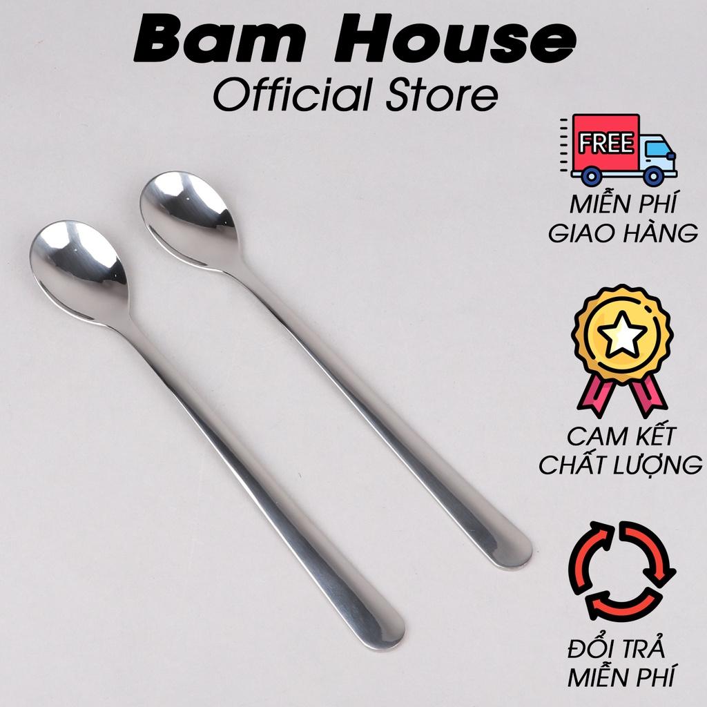 Muỗng cà phê inox Bam House cán trơn dày sáng bóng cao cấp MRH03 - Muỗng inox Muong inox Muong ca phe