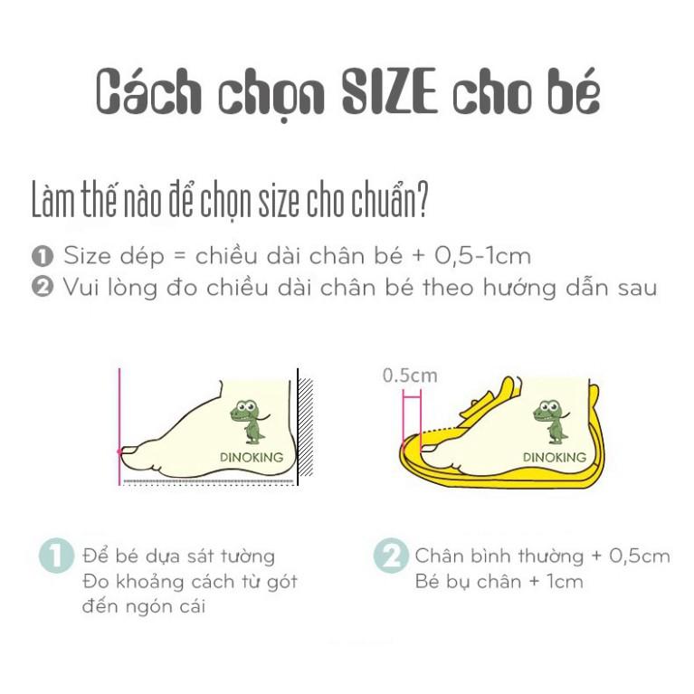 Dép sục cho bé trai bé gái DINOKING Dép Cross trẻ em siêu nhẹ chống trơn trượ