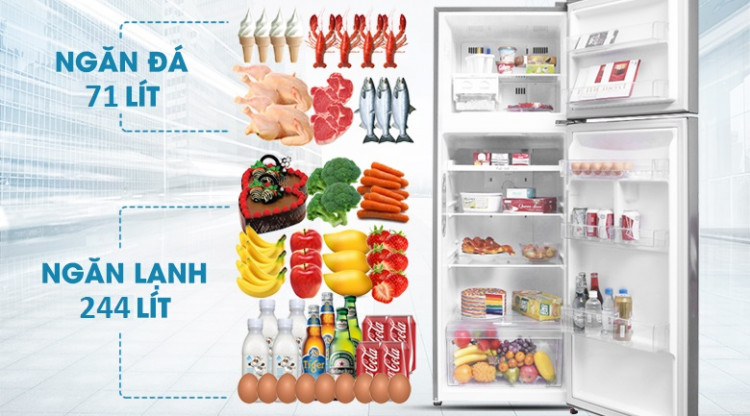 Dung tích 315 lít - Tủ lạnh LG Inverter 315 lít GN-M315PS Dung tích 315 lít - Tủ lạnh LG Inverter 315 lít GN-M315PS