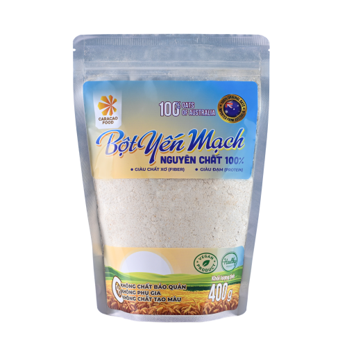 [GIÁ HỦY DIỆT -Date 11.3.2025] Bột Yến mạch Úc nguyên chất 100% - Túi 400g, Eatclean, Ăn Kiêng Giảm Cân, Tập Gym Bổ Sung Dinh Dưỡng, Làm Bánh, Đắp mặt nạ - Caracao Food