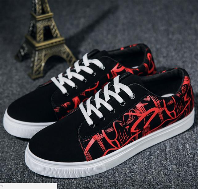 Giày Nam Sneaker Họa Tiết Pettino GV07DO Màu Đỏ