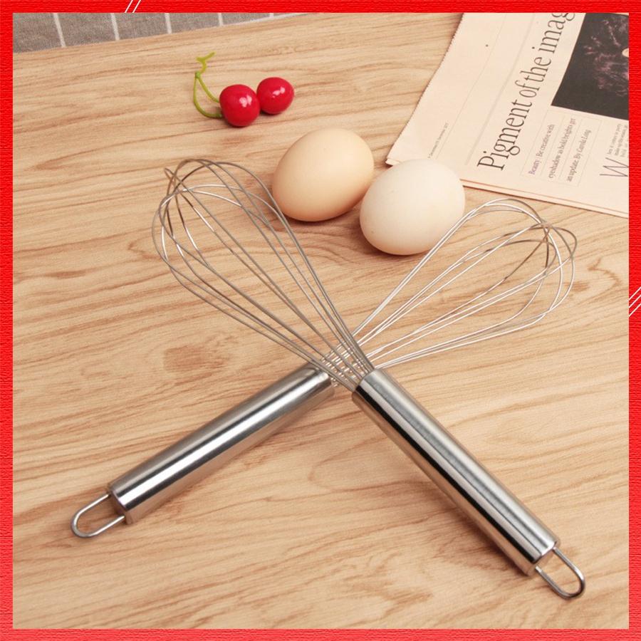 Cây Đánh Trứng Cầm Tay Đa Năng Chất Liệu Inox Không Gỉ Phới Lồng Đánh Trứng Khuấy Bột Hỗ Trợ Làm Bánh Kich Thước 22-29Cm