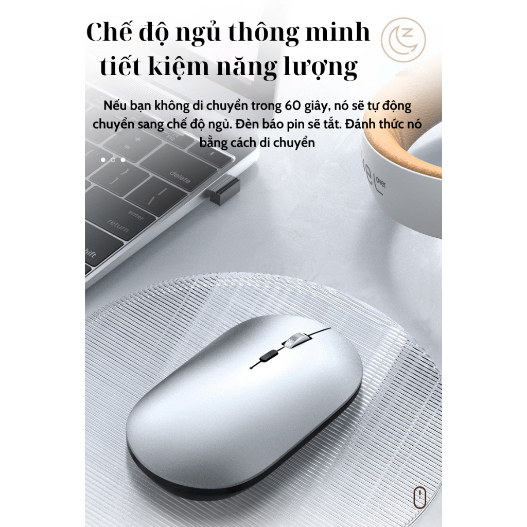 Chuột Không Dây Bluetooth X2 đa năng,kết nối Bluetooth hoặc Wireless 2.4G, tĩnh âm, hỗ trợ laptop, máy tính bảng, điện thoại - Hàng chính hãng