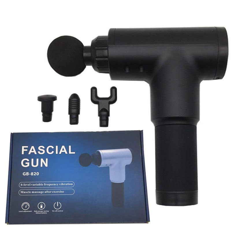 Máy Massage Cầm Tay Fascial Gun Cao Cấp GB-820 - Hỗ Trợ Massage Chuyên Sâu - Giảm đau cơ - Giảm Cứng Khớp - Massage Toàn Thân - Tặng Kèm 4 Đầu Massage