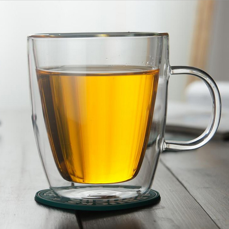 Cốc thủy tinh 2 lớp giữ nhiệt có tay cầm 400ml